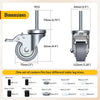 3 in Adjustable Expanding Stem Casters