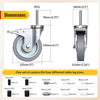 3 in Adjustable Expanding Stem Casters